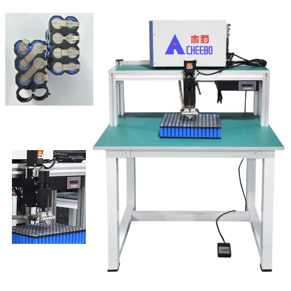 High Precision Pneumatic Battery Tab Spot Welding Machine 18650 Battery